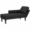Willood Samt Schlafsofa mit Kissen, Rechte Armlehne, Schwarz