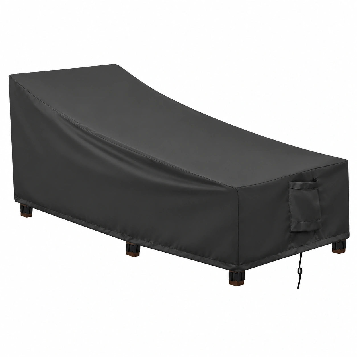 Robuste wasserdichte Schutzhülle für Gartenliegen, UV-beständig, 172x76x76 cm, Schwarz