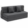 VEVOR Multifunktionales Klappsofa mit Kissen und abnehmbarem Bezug, wandelbarer Schlafsessel aus Memory Foam, Dunkelgrau
