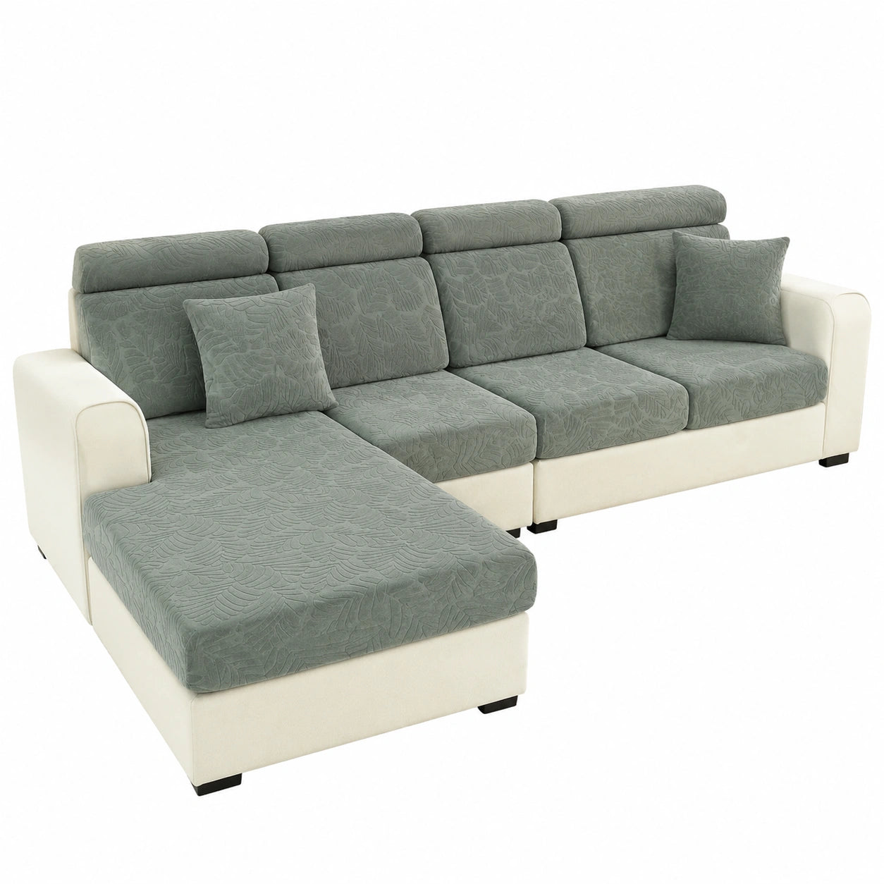 Elastischer Sofakissenbezug, Universal Schonbezug für L-Form-Sofas