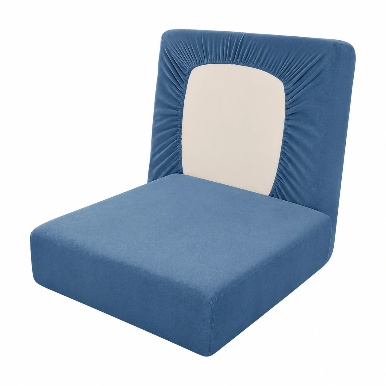 Elastischer Sofakissenbezug - Rutschfest und Stretchbar in Blau für Chaiselongue