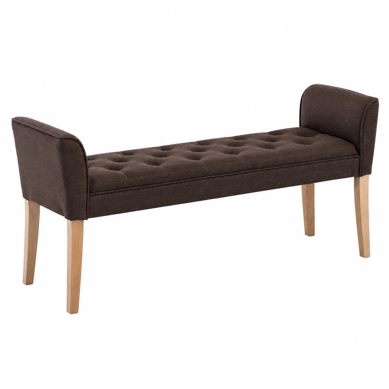 Chaiselongue Cleopatra mit Stoffbezug, Braun, Antik-helles Gestell