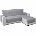 Wasserdichter Stretchbezug für L-Form Chaiselongue, rutschfester Sofaschoner, idealer Möbelschutz für Haustiere und Kinder, 200 cm Rechts - Hellgrau