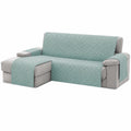 Textilhome Sofabezug für Ecksofa links 240 cm, Gepolsterter Couchschutz, Haustierfreundlich, in Aquamarin