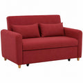 Vente-unique Ayla 2-Sitzer Schlafsofa für zwei Personen, ausziehbar, Rot