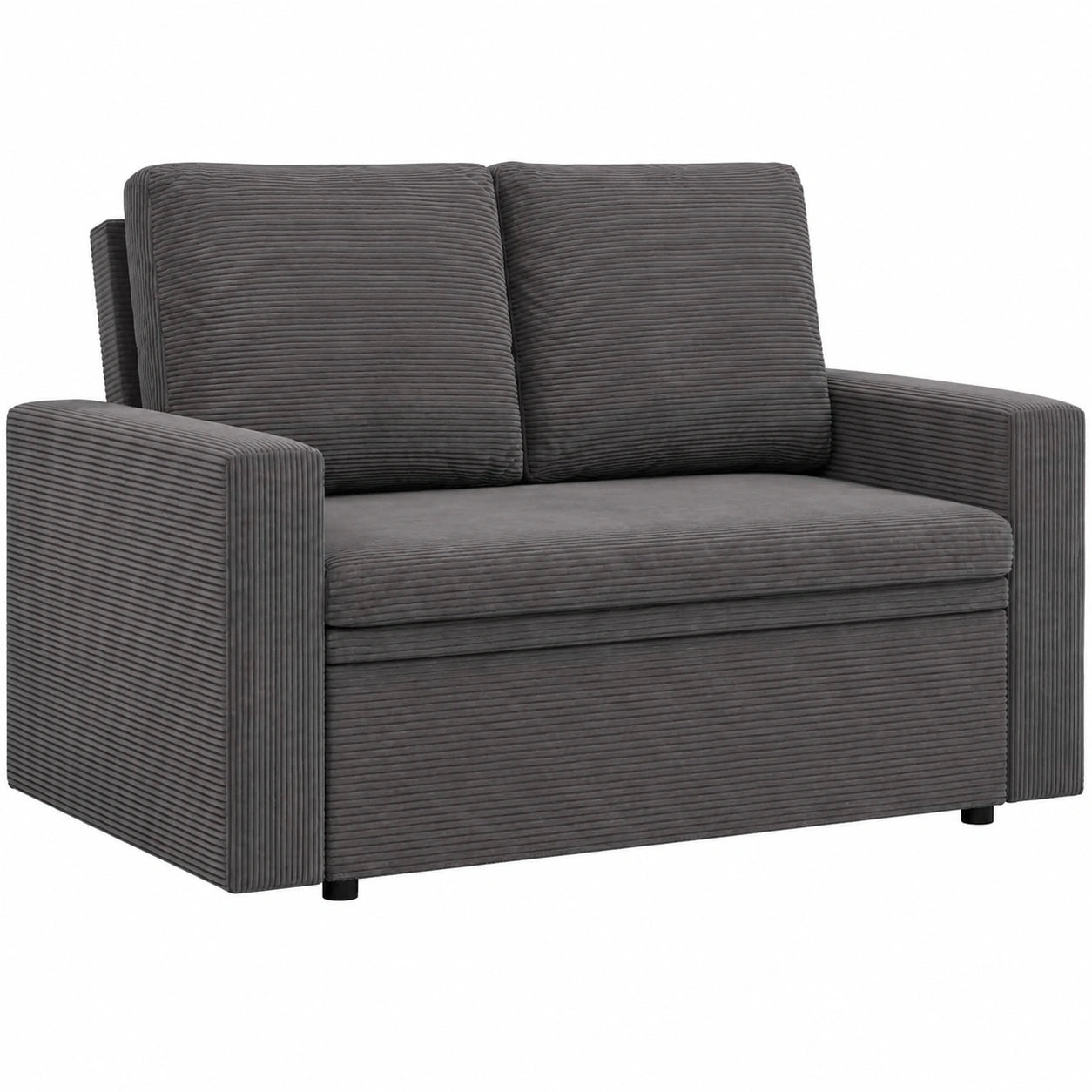 Mebligo NEO Kollektion 2-Sitzer Schlafsofa mit Stauraum, Dunkelgrau, 148x90x87 cm