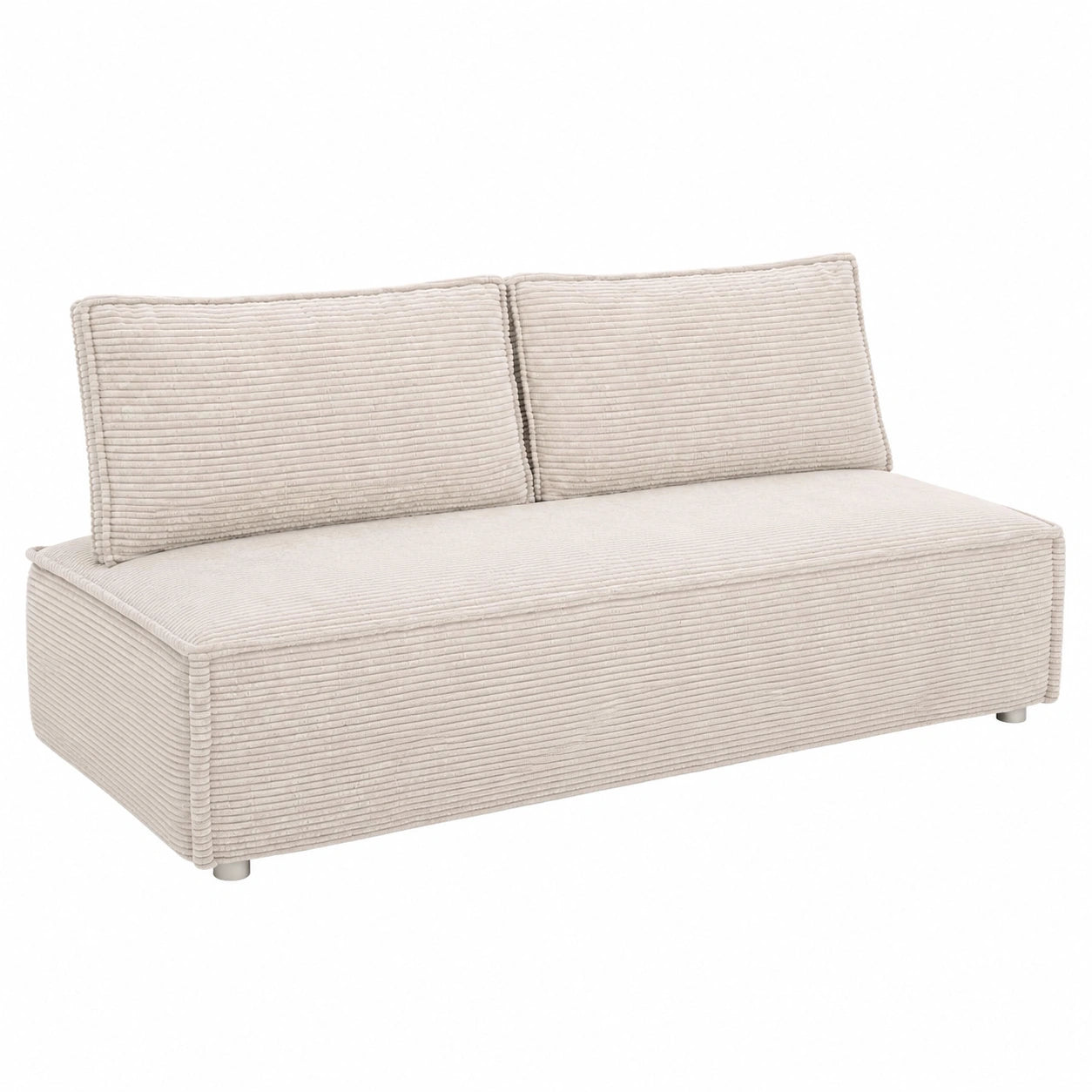 Beiges Schlafsofa mit Bettkasten, 2-Sitzer Klappsofa für Wohnzimmer und Schlafzimmer