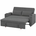 Modernes 2-Sitzer Schlafsofa 160 cm mit Verstellbarer Rückenlehne, Klappsofa in Grau für Kleine Räume