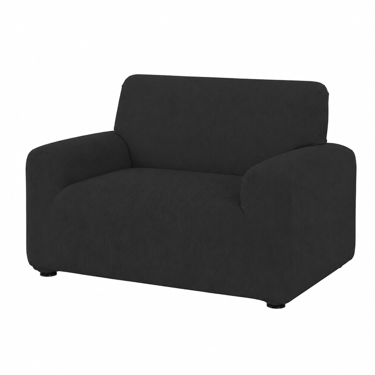 Martina Home Emilia Dehnbare Sofahusse 4-Sitzer, Schwarz, passend für 220-260 cm Breite
