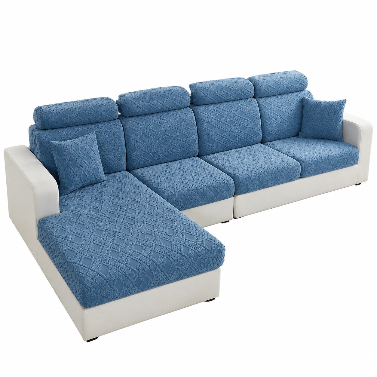 Elastischer Sofabezug für Sitzkissen, 1/2/3/4-Sitzer, in Beige/Grau
