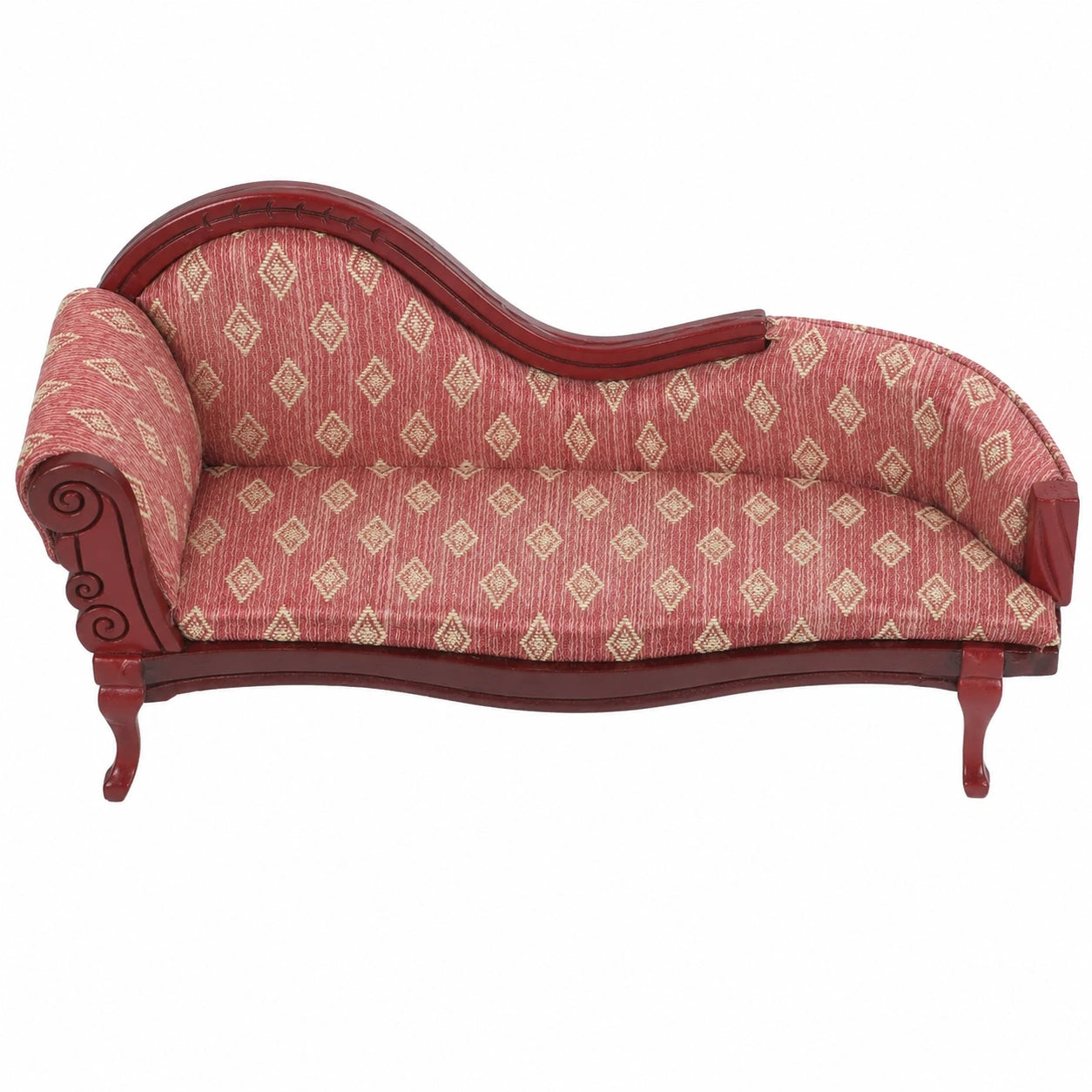 Miniatur Chaise Lounge im Vintage-Stil für Puppenhaus Wohnzimmer