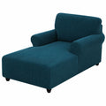 Stretch-Bezug für Chaiselongue mit Armlehnen, Jacquard-Muster, Aqua Blau