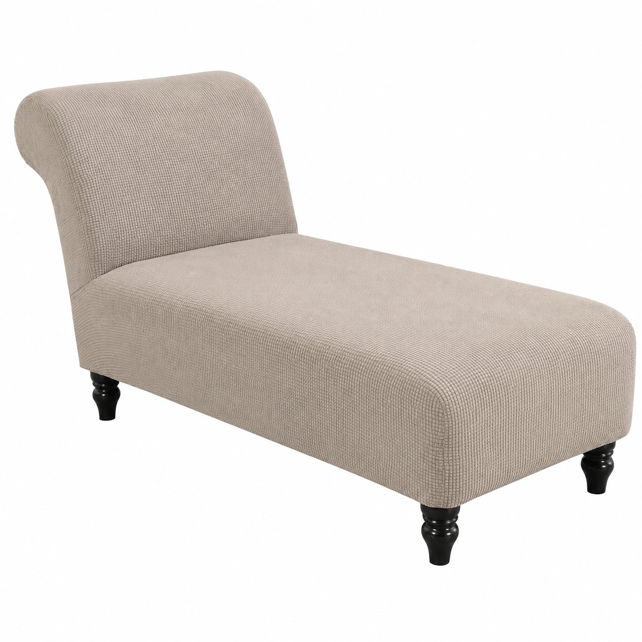 Topchances Stretch Jacquard Chaiselongue Bezug ohne Armlehnen, Luxus Haustiermöbelschutz, Sofa Slipcover für Wohnzimmer, Schlafzimmer, Lounge (Khaki)