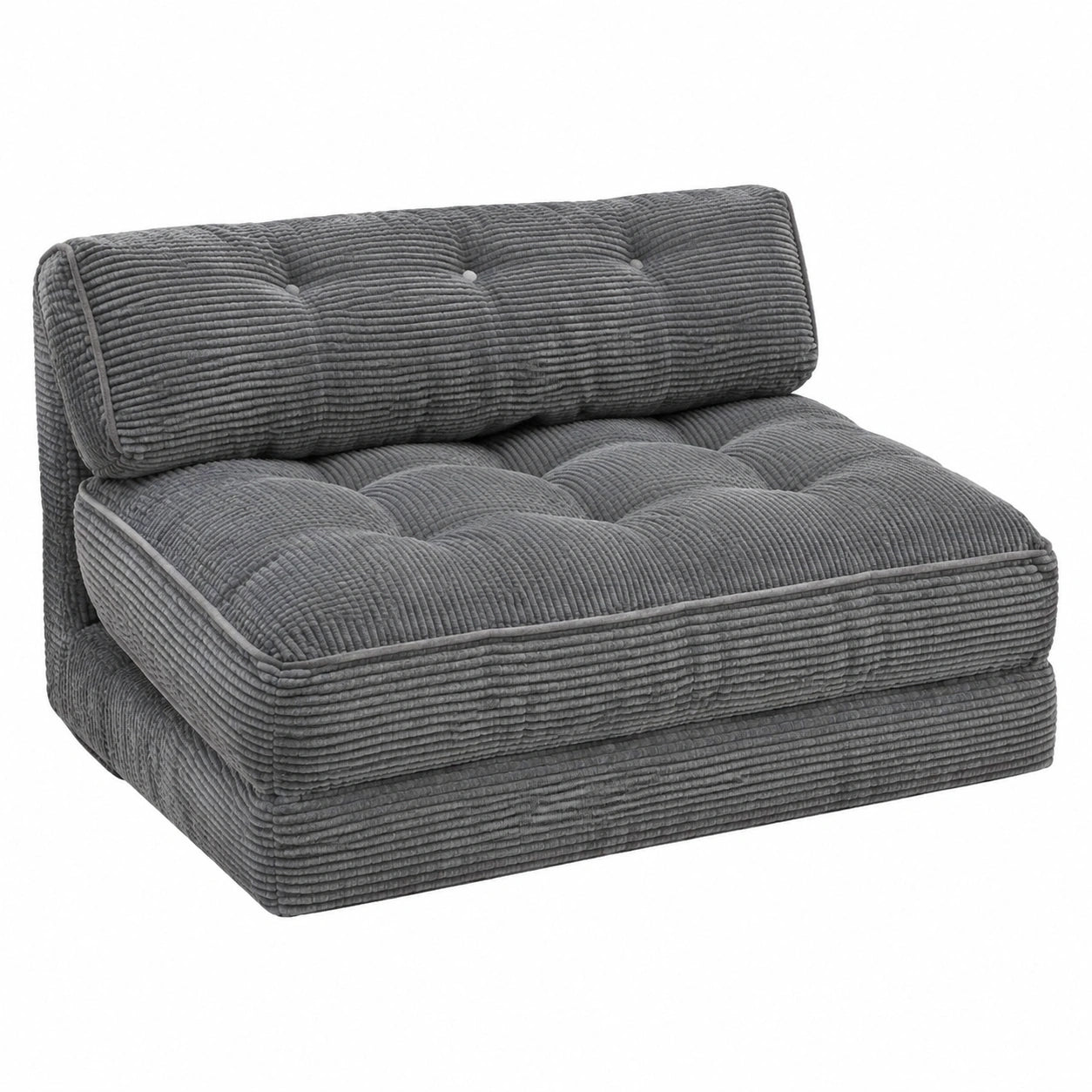 MAXYOYO Klappbares Schlafsofa mit Kissen, Verstellbare Schlafsessel mit Rückenstütze, Tragbares Bodensofo für Wohnzimmer & Schlafzimmer, Anthrazit