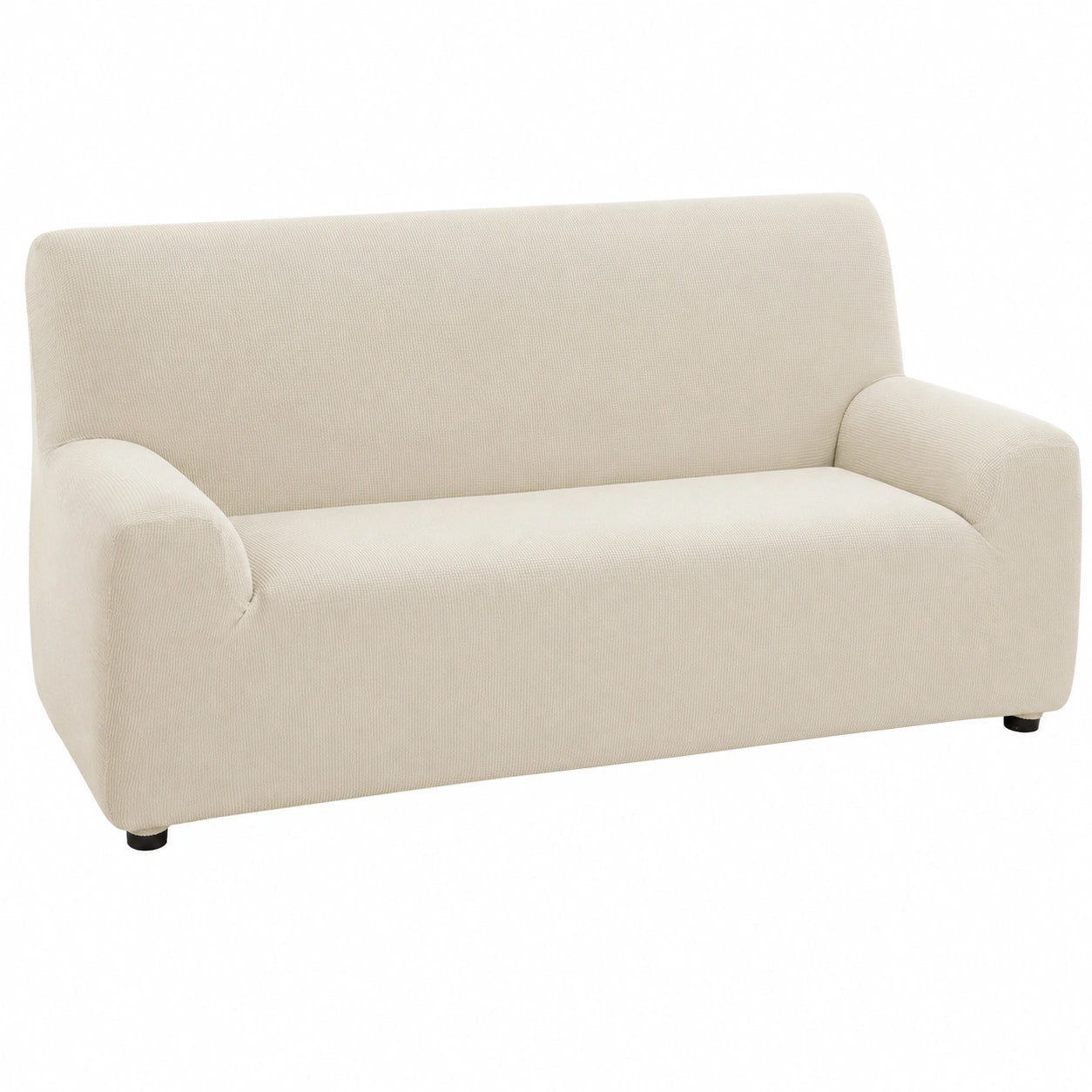 Premium 3-Sitzer Sofaüberwurf - Elfenbein, Rutschfest, Verstellbar, Hergestellt in Spanien