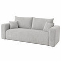 Schlafsofa mit Bettkasten 246x93 - 3-Sitzer Cord Sofa mit Schlaffunktion - Bequeme Schlafcouch fürs Wohnzimmer